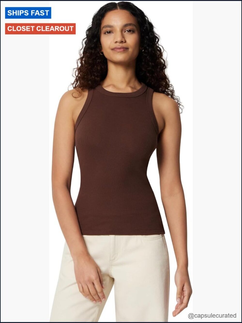 Slim-Fit Ribbed Tank Top